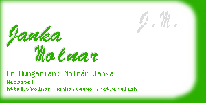 janka molnar business card