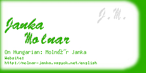 janka molnar business card